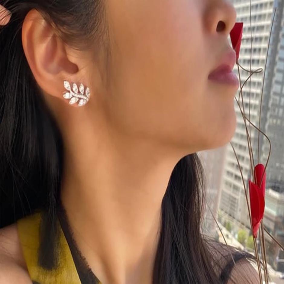 Leafre Diamant-Baguette-Ohrringel im Zustand „Neu“ im Angebot in Los Angeles, CA