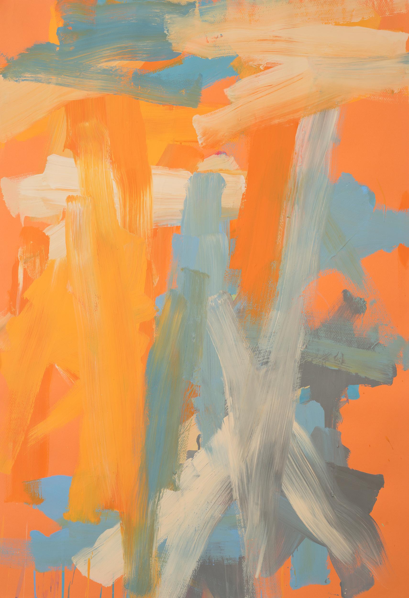 Leah Durner Abstract Painting - Orange 4