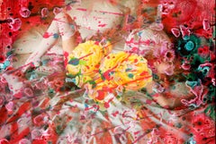 "Mon corps est un champ de bataille de fleurs" Photographie, sublimation de colorant sur aluminium