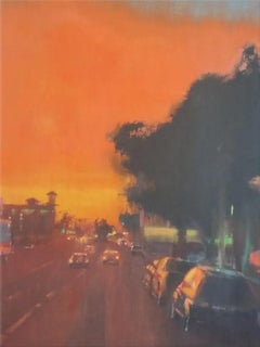 Impressionist Cityscape, "Sunset on El Cajon Boulevard"