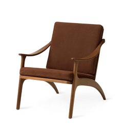 Chaise longue à dossier incliné Nabuk Teak, Terra by Warm Nordic
