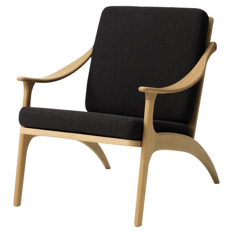 Lean Back Lounge Chair Nabuk White Oiled Oak / Seppia by Warm Nordic