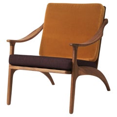 Anlehnbarer Loungesessel Teak Amber Coffee Brown von Warm Nordic