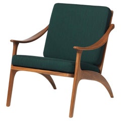 Lean Back Lounge Chair Teak, Forest Green by Warm Nordic