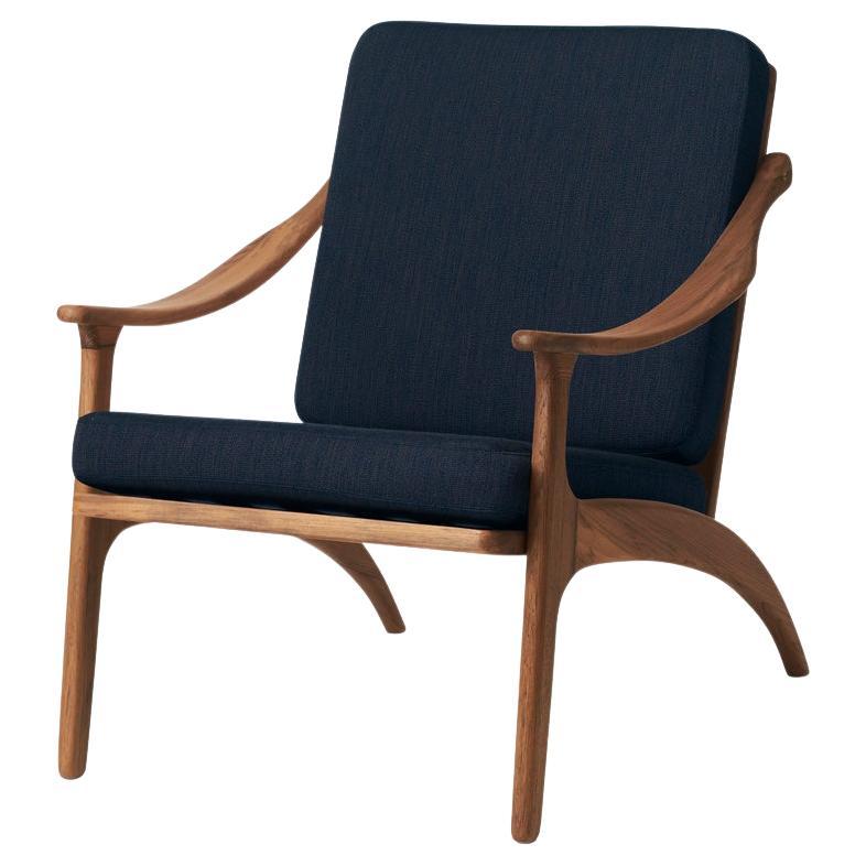 Lean Back Lounge Chair Teak, Granite Grey by Warm Nordic For Sale