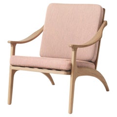 Lean Back Lounge Chair White Oiled Oak Pale Rose by Warm Nordic