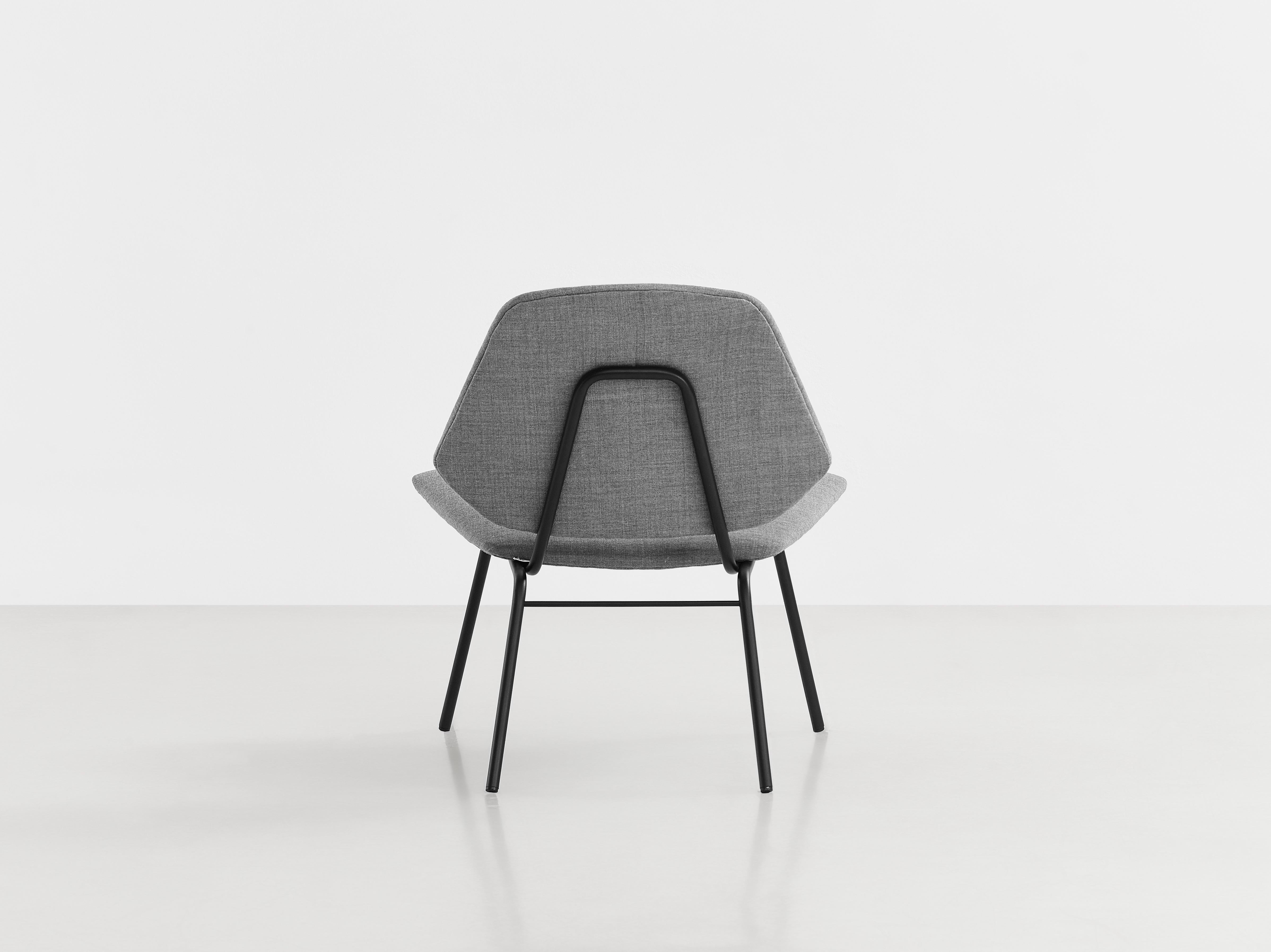 Danish Lean Stone Grey Lounge Chair by Nur Design For Sale