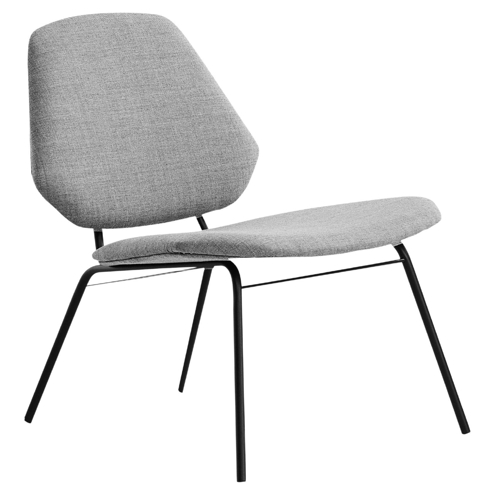 Lean Stone Grey Lounge Chair by Nur Design For Sale