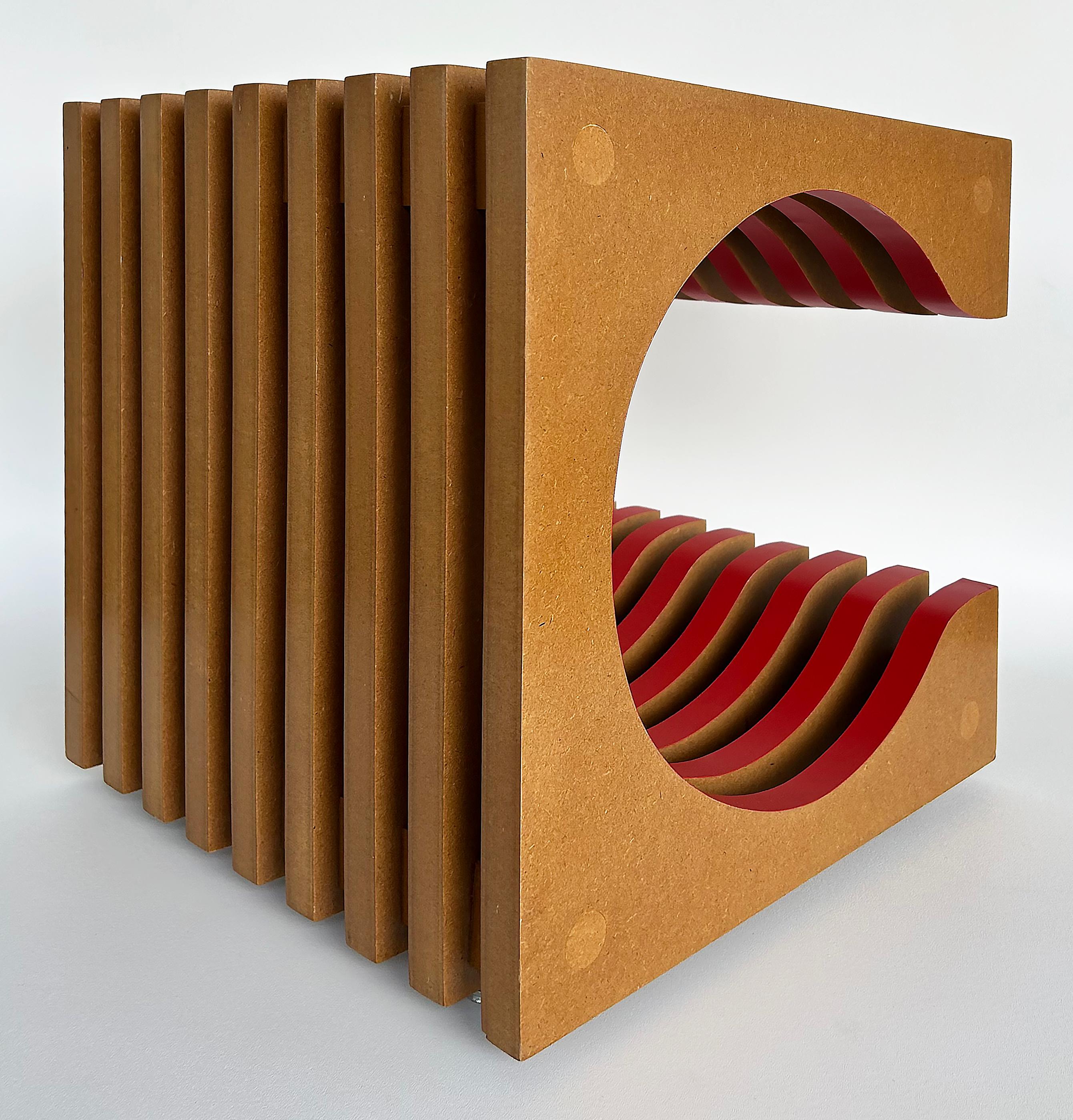 Brazilian Leandro Bueno Contemporary Claudia Side Table Stool From Brazil For Sale