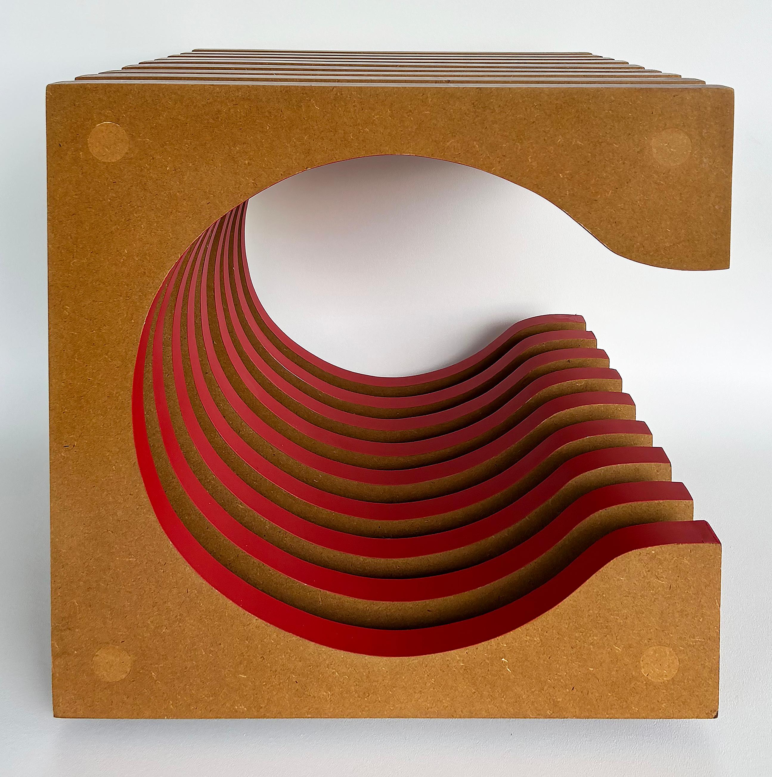 Leandro Bueno Contemporary Claudia Side Table Stool From Brazil In Good Condition For Sale In Miami, FL