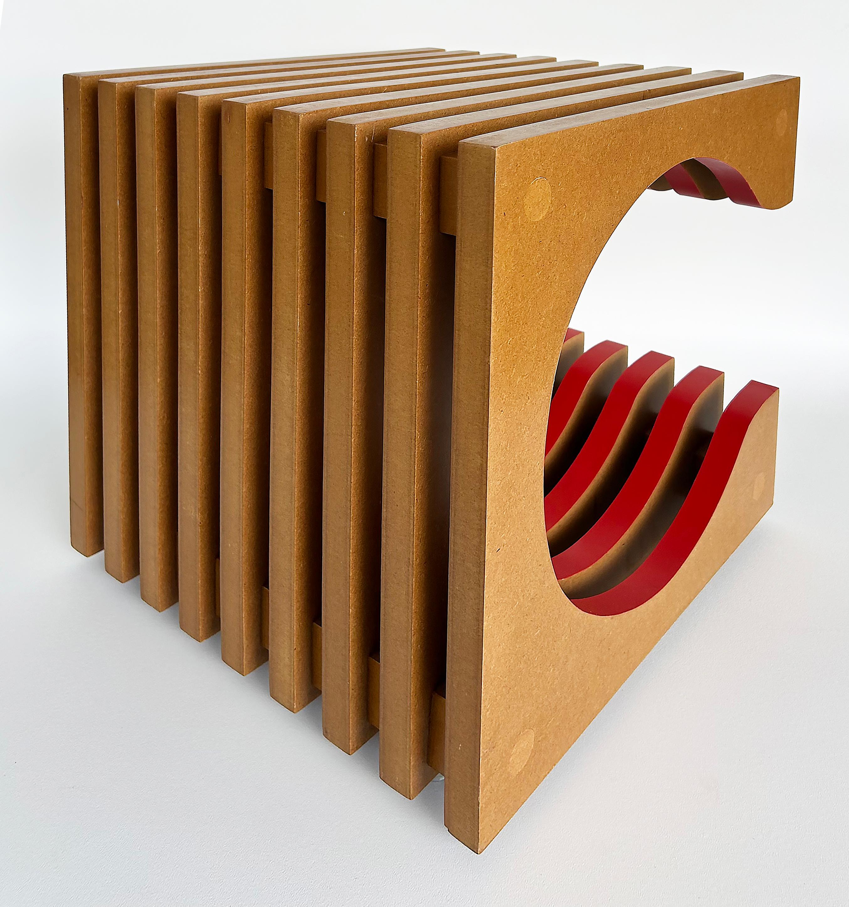 Leandro Bueno Contemporary Claudia Side Table Stool From Brazil For Sale 3