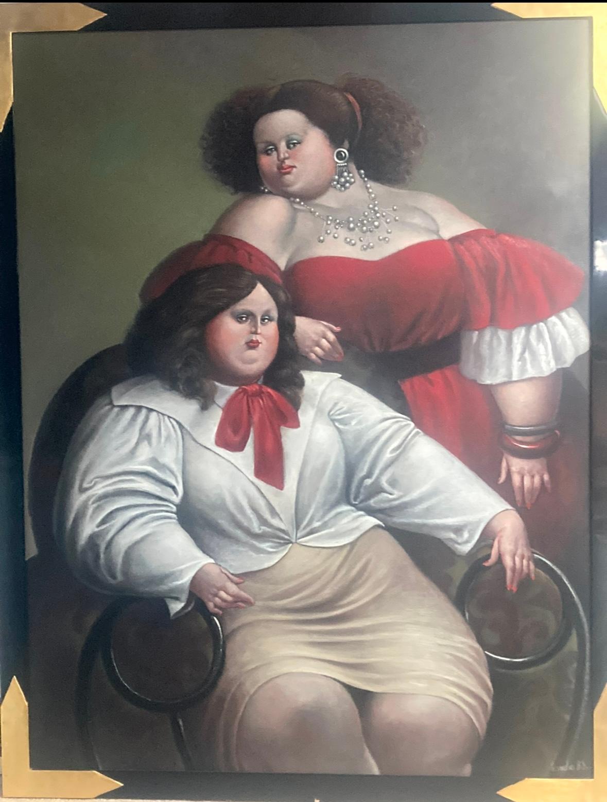 “Girlfriends” - Painting by Leandro Velasco