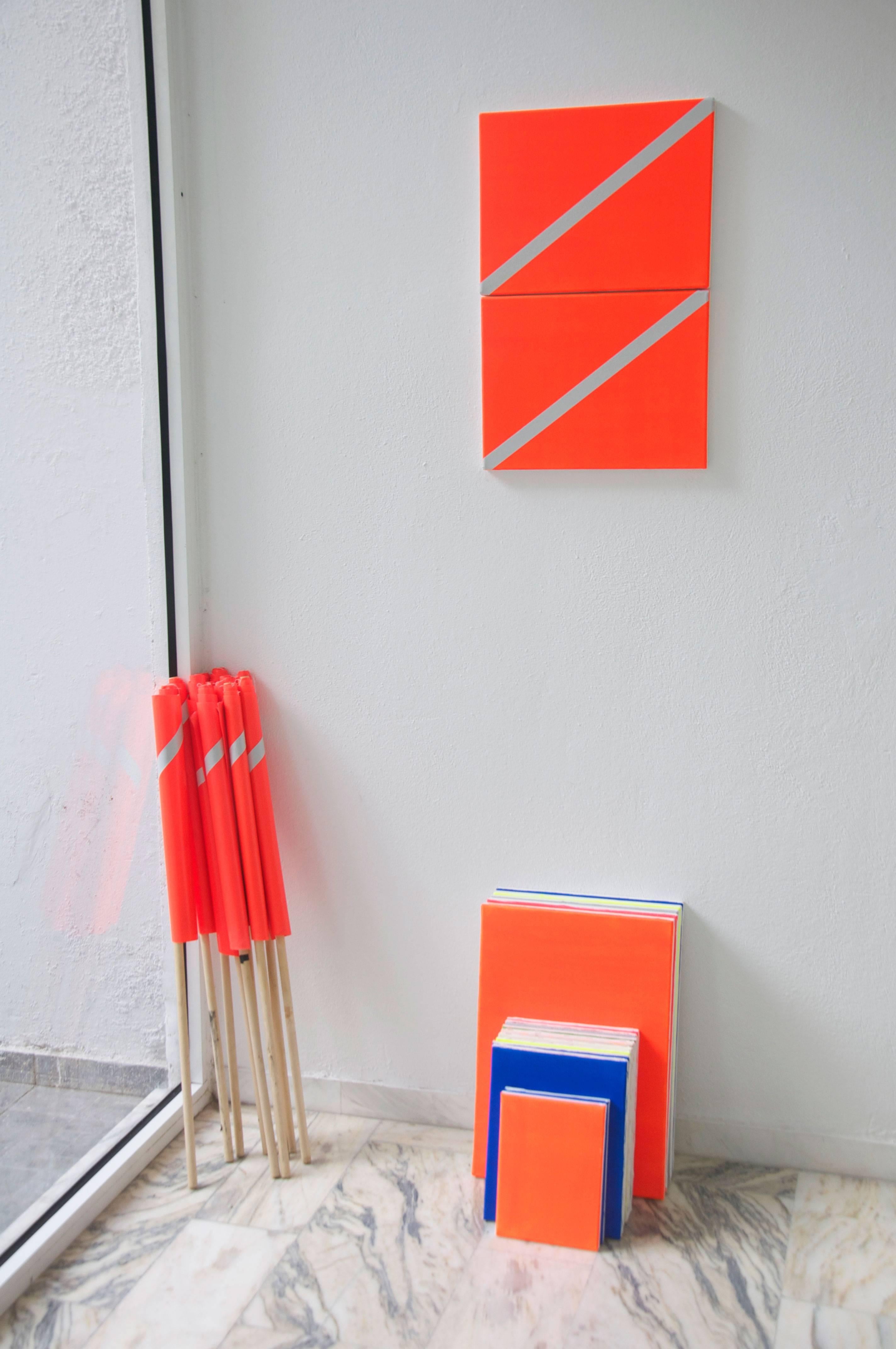 Due bandiere - Painting di Leandros Pigades