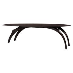 'Leap' table by Jonathan Field. Scorched legs & ebonized top. 