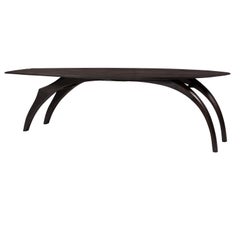 'Leap' Dining table, ebonized and scorched oak. One of a kind. Jonathan Field. 