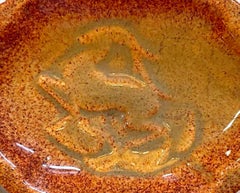 "Leaping Antelope Dish", Rare, Early work by Waylande Gregory for Cowan