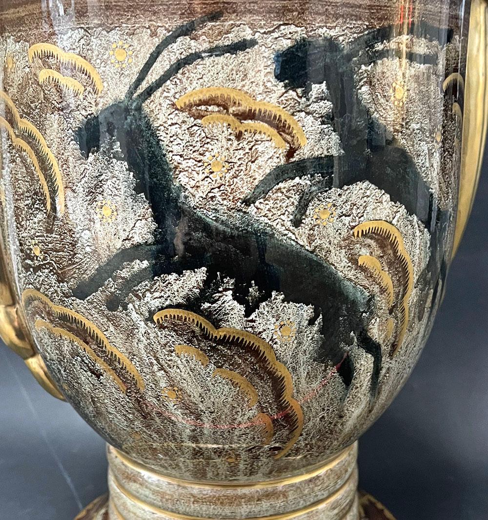 black and gold urn