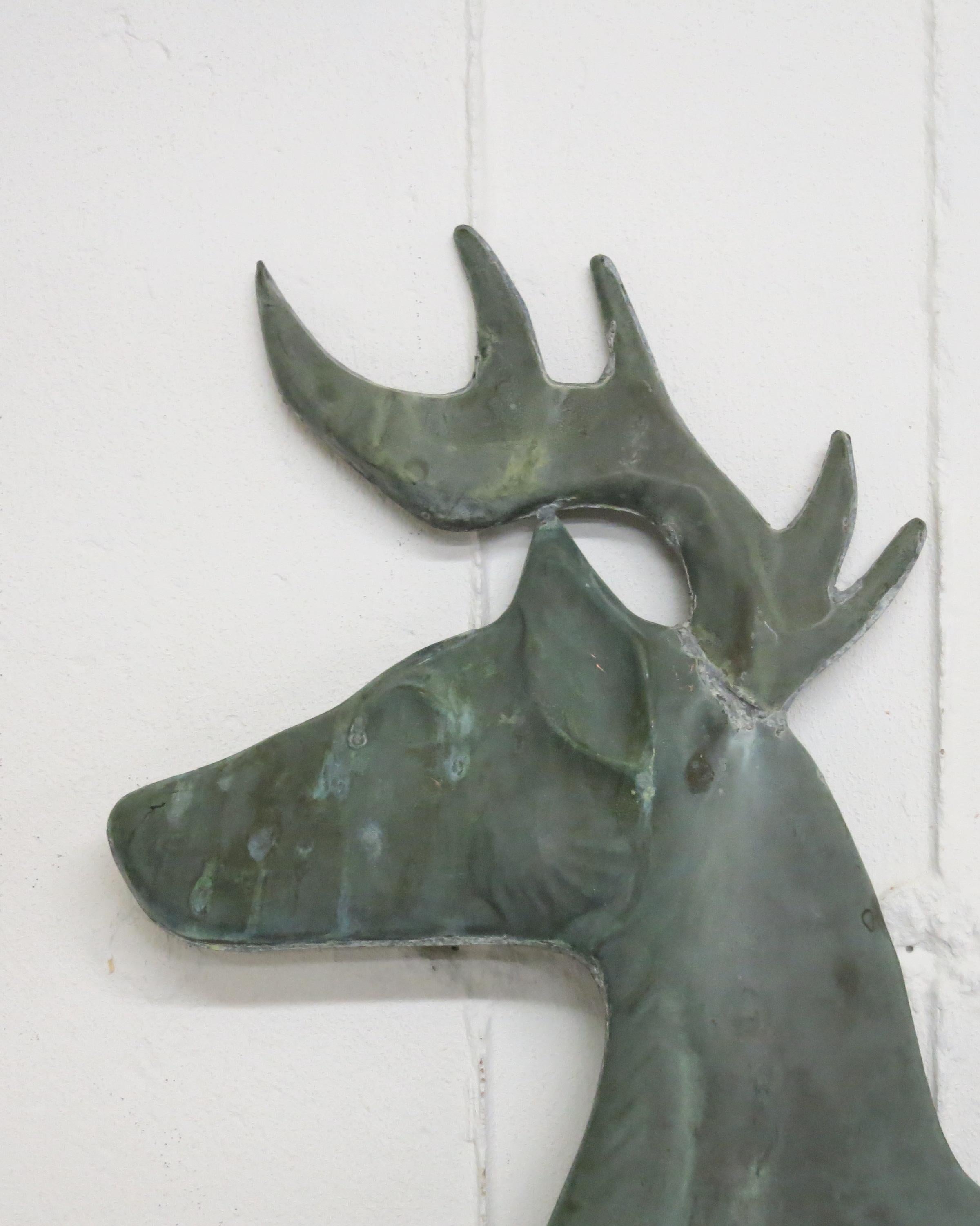 Late 20th Century Leaping Stag Weathervane