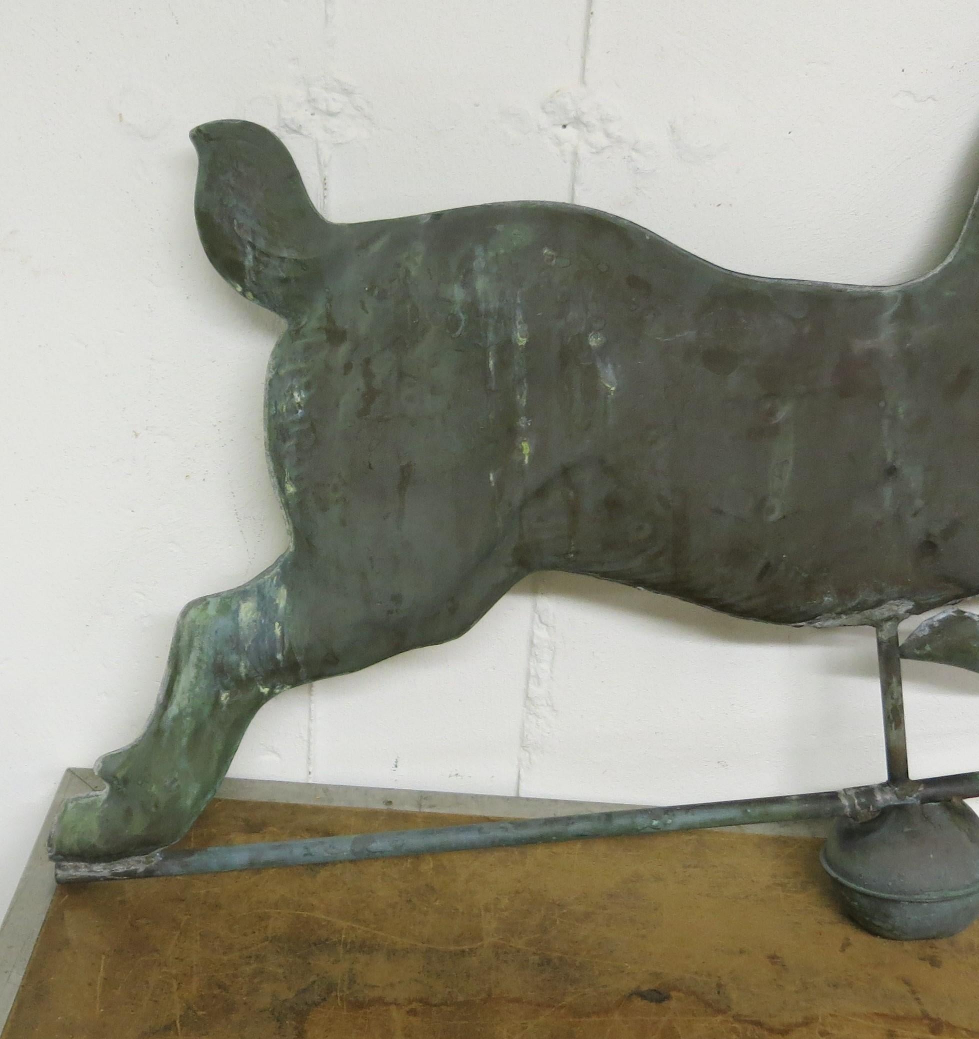 Copper Leaping Stag Weathervane