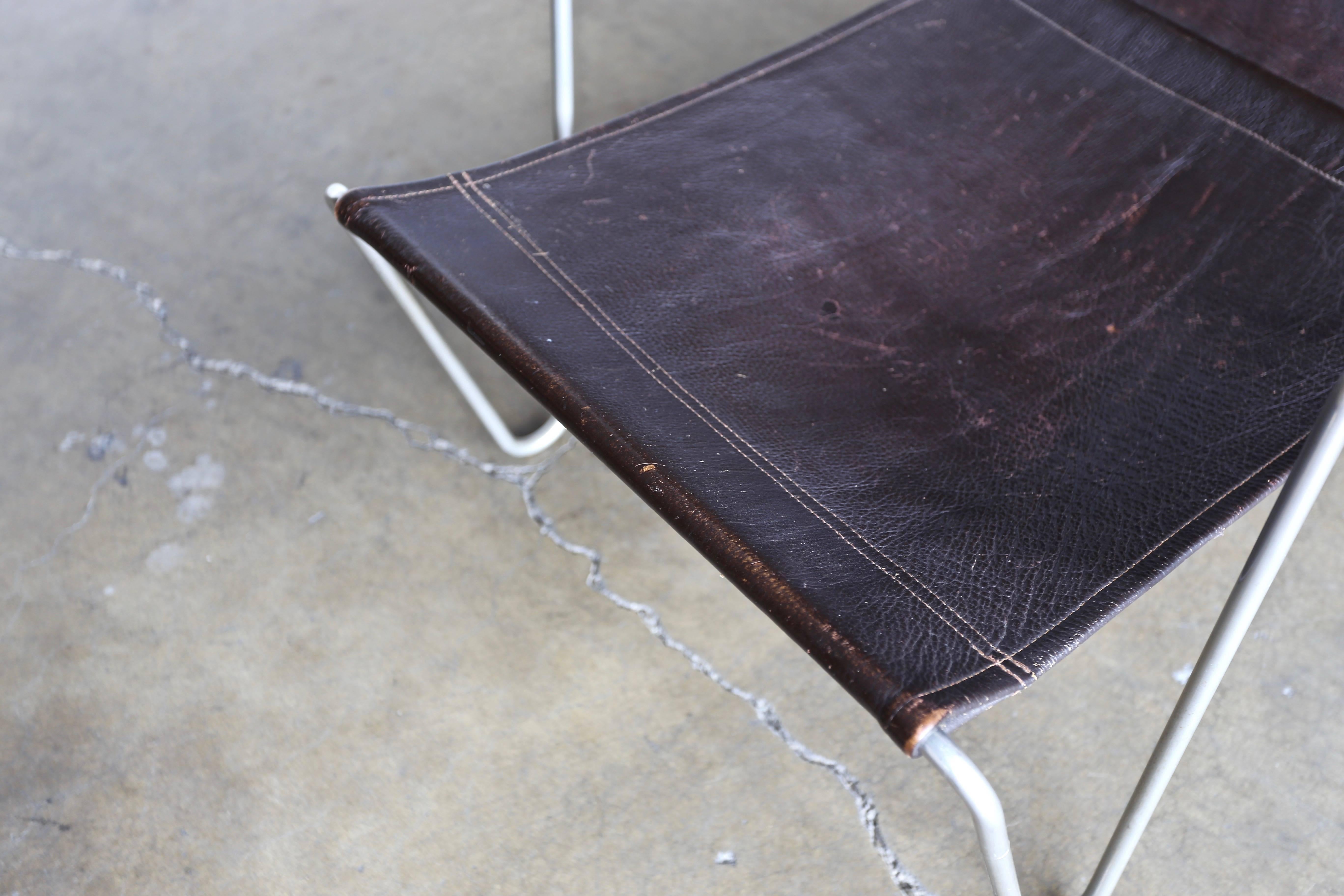 Stuhl „Bachelor“ aus Leder von Verner Panton für Fritz Hansen 4