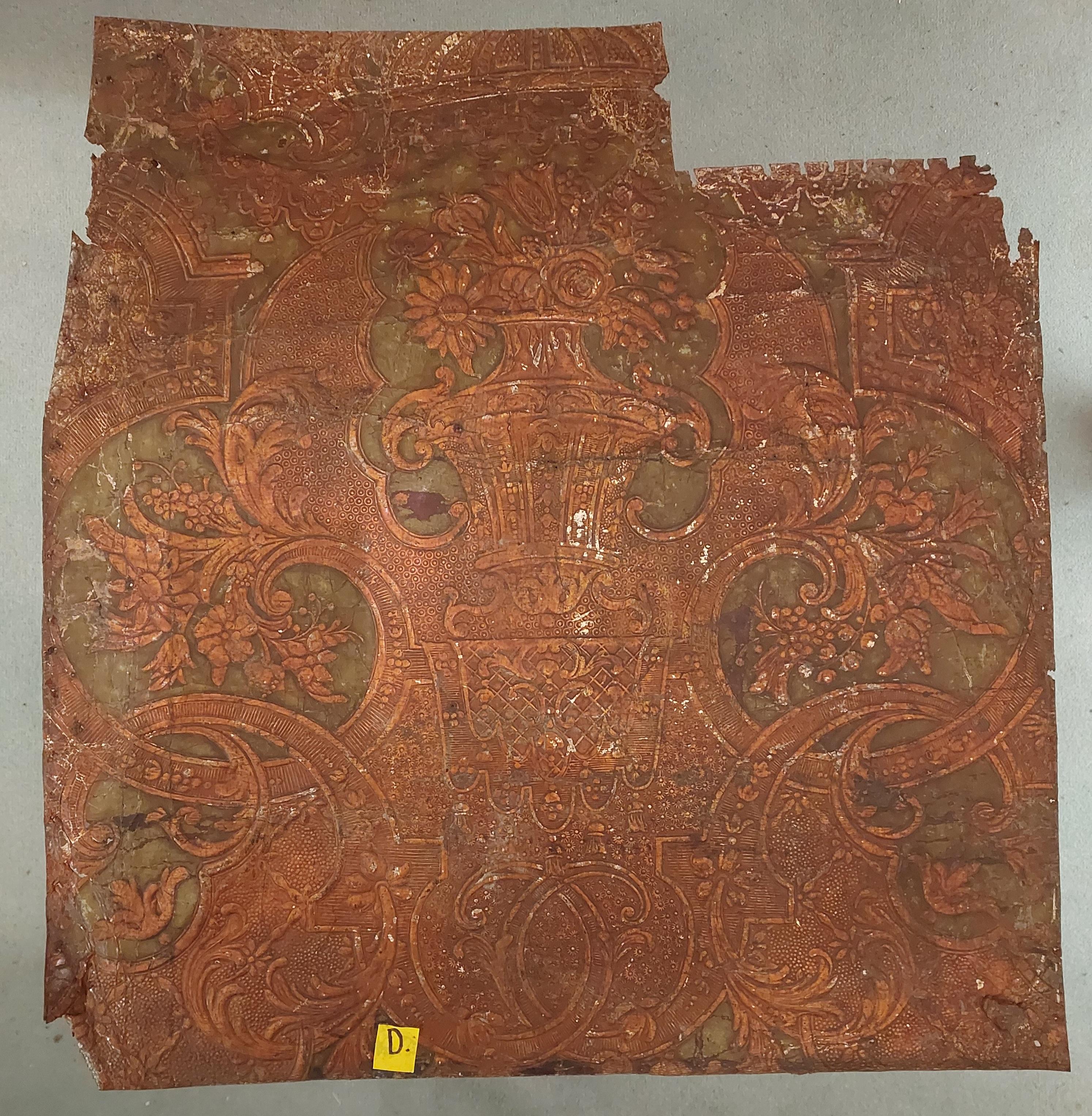 Leather 18th century Cordova Leather For Sale 6