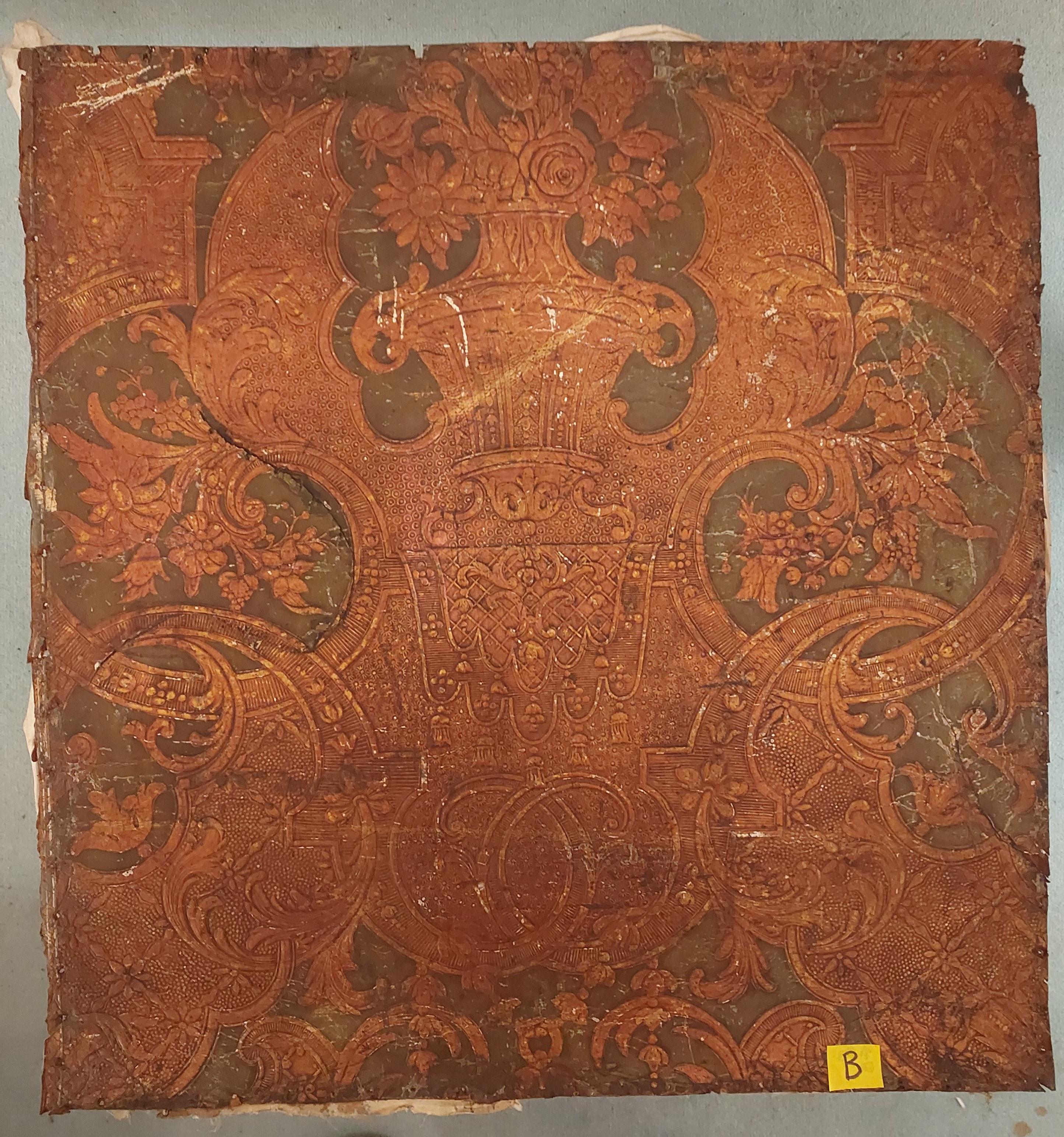 Leather 18th century Cordova Leather For Sale 4