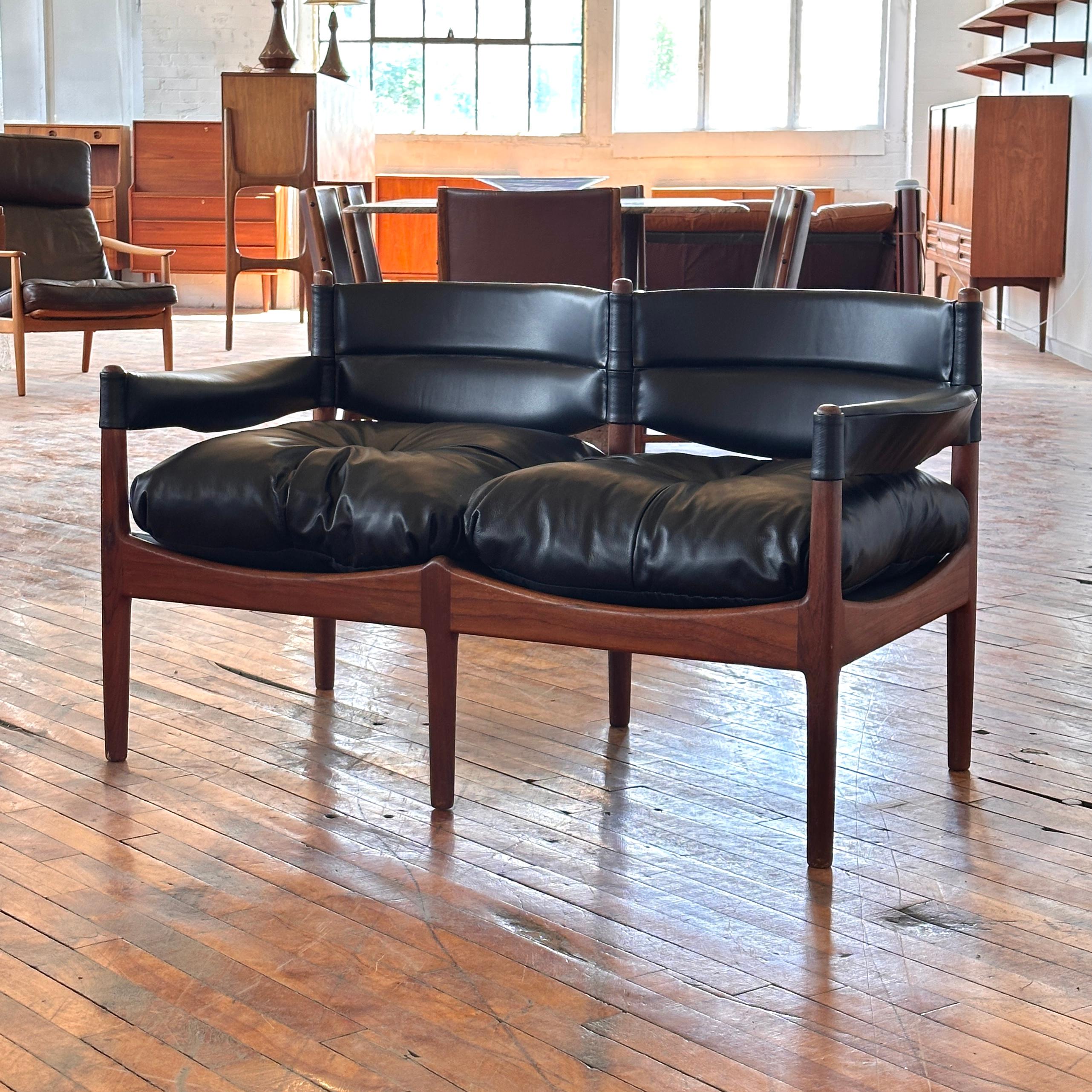 Danish Leather 2-Seater ‘Modus’ Sofa by Kristian Vedel