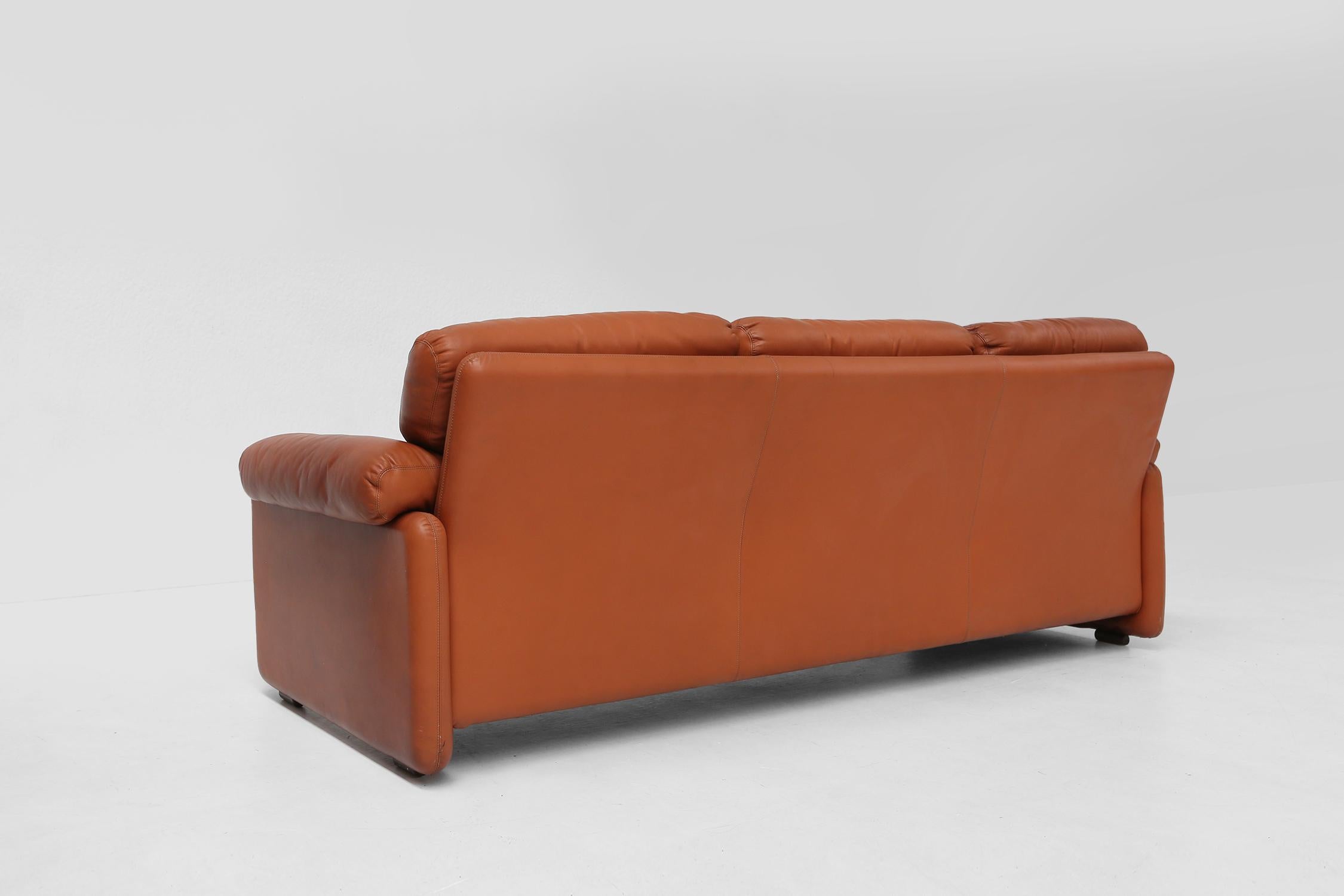 Leather 3-seater sofa Coronado by Tobia Scarpa for B&B Italia, Italy ca. 1960 For Sale 10