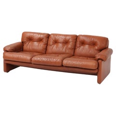 Leather 3-seater sofa Coronado by Tobia Scarpa for B&B Italia, Italy ca. 1960
