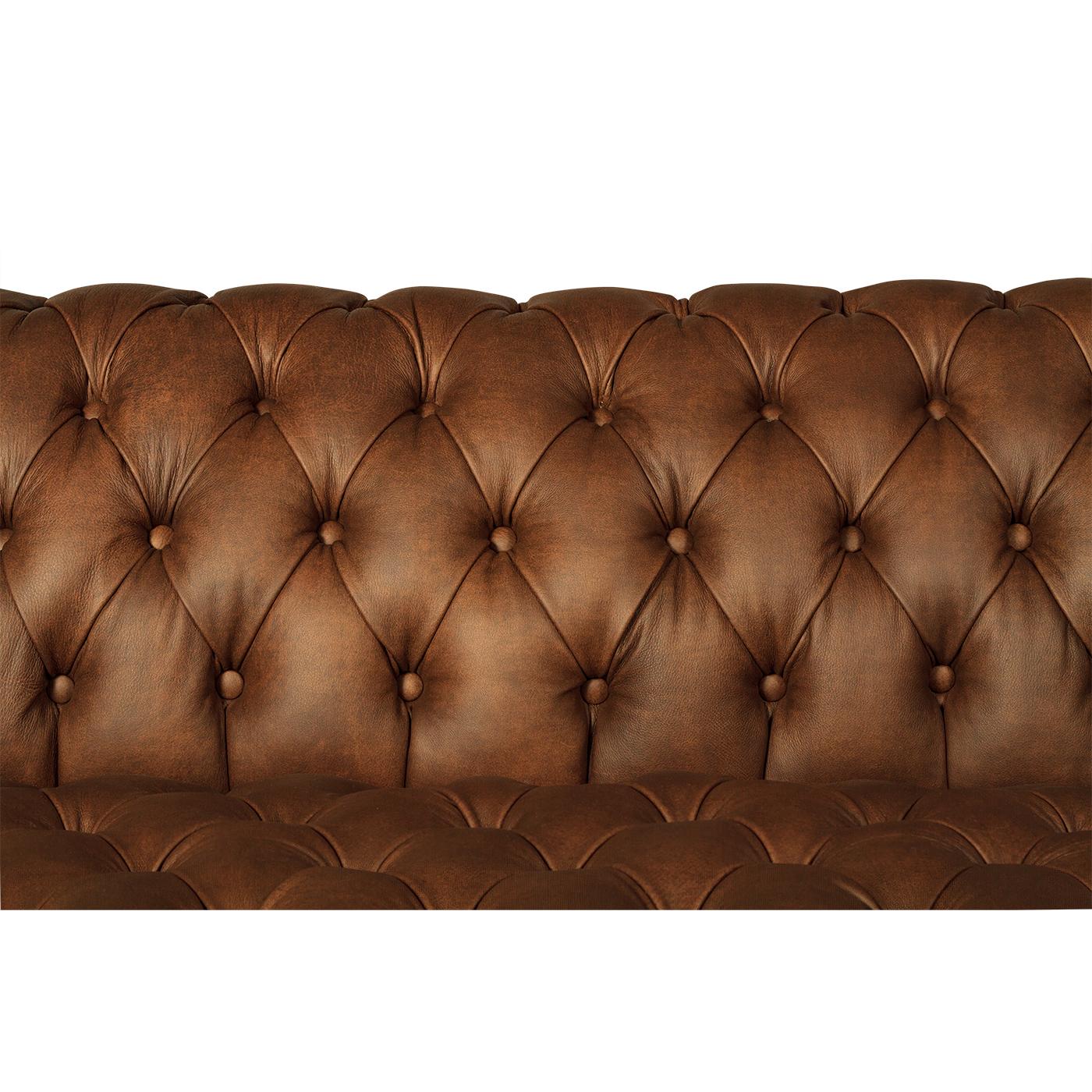 4 seater leather chesterfield sofa
