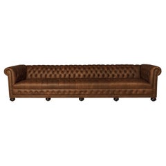 Leather 4 Seater Chesterfield Sofa