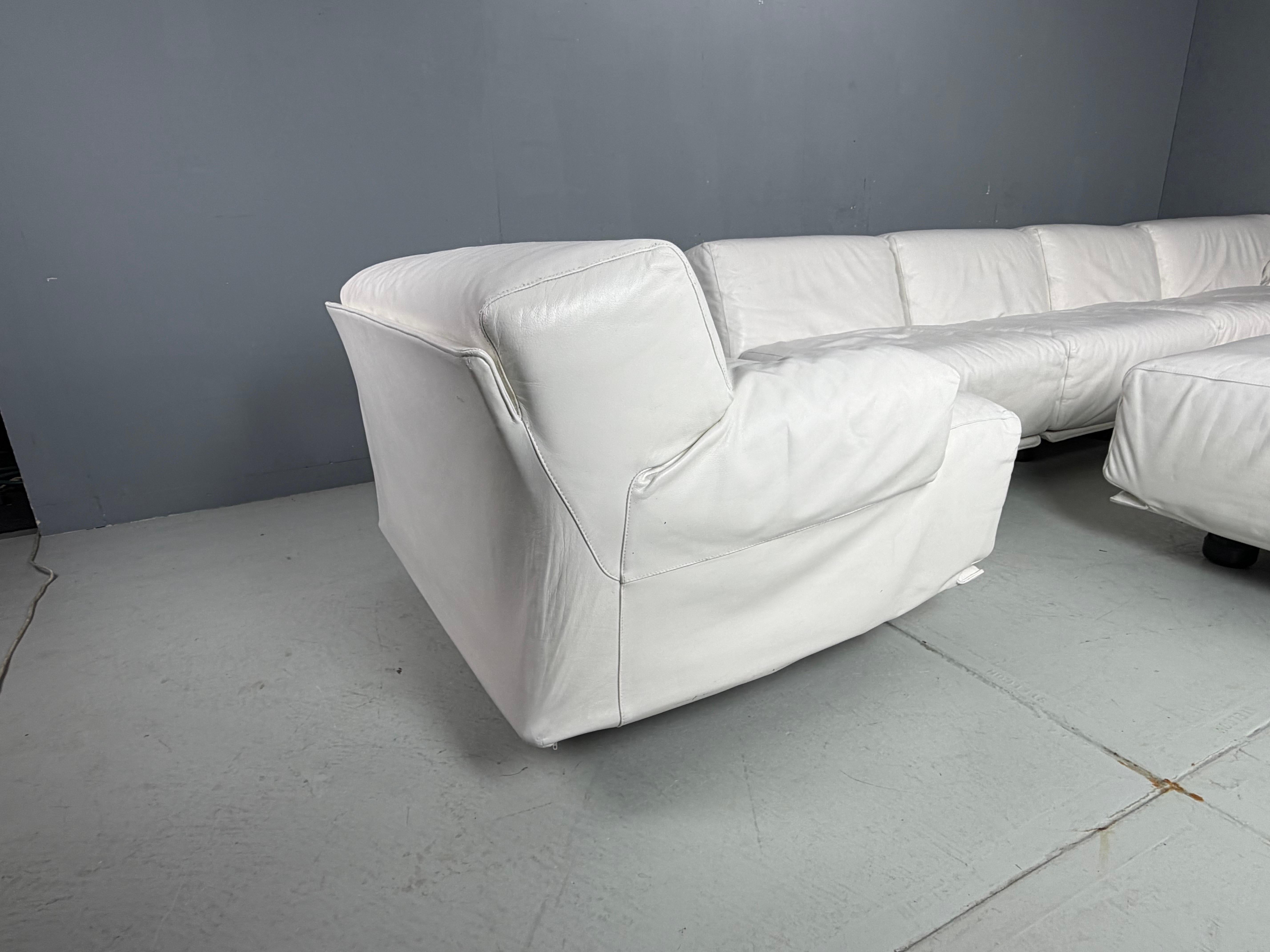 Canapé 5 places en cuir 