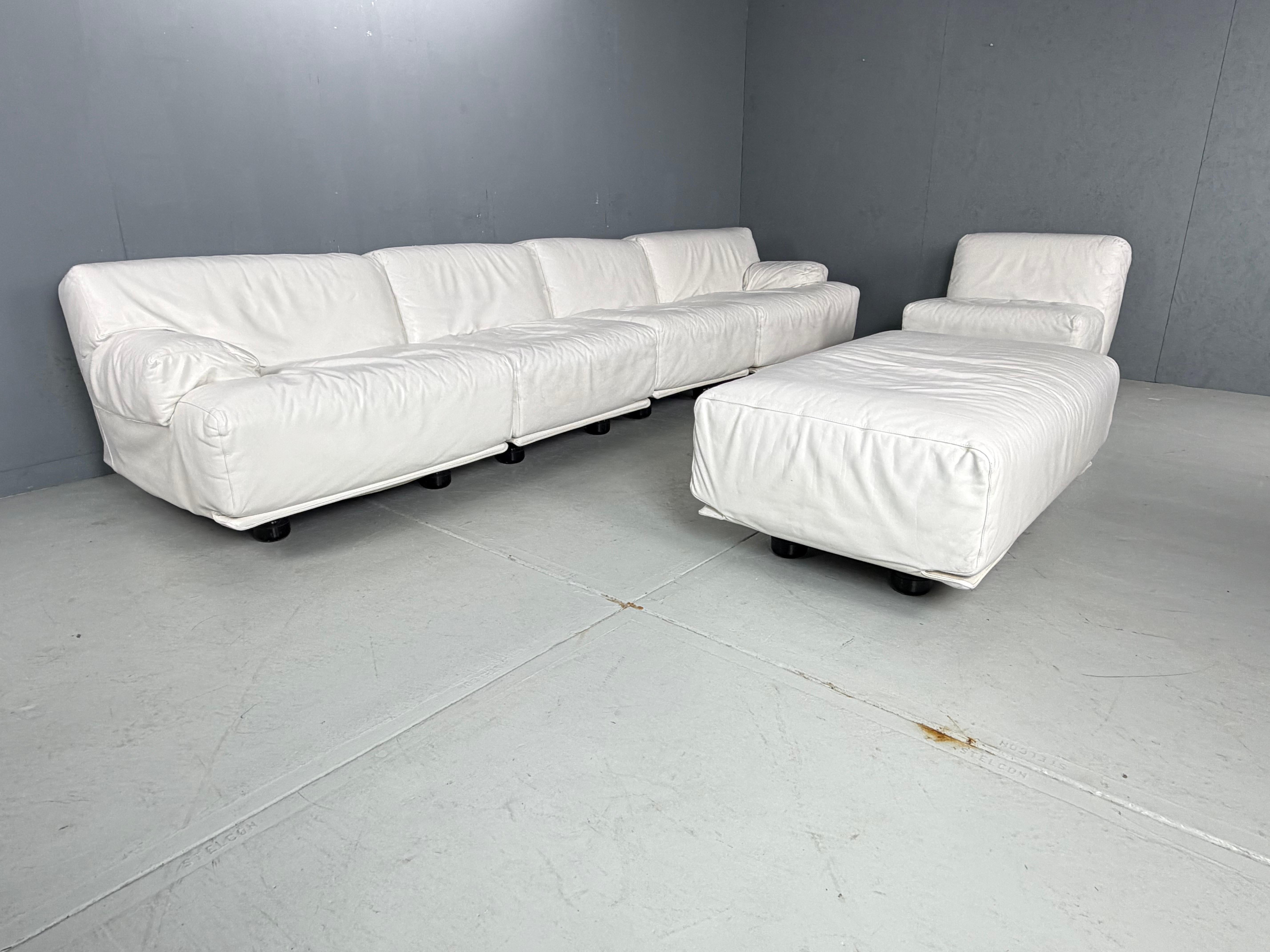 italien Canapé 5 places en cuir 