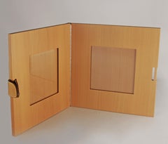 Leather and Birchwood Photo Frame for Two Pictures by French Brand Hermès Paris