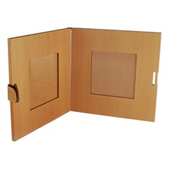 Leather and Birchwood Photo Frame for Two Pictures by French Brand Hermès Paris