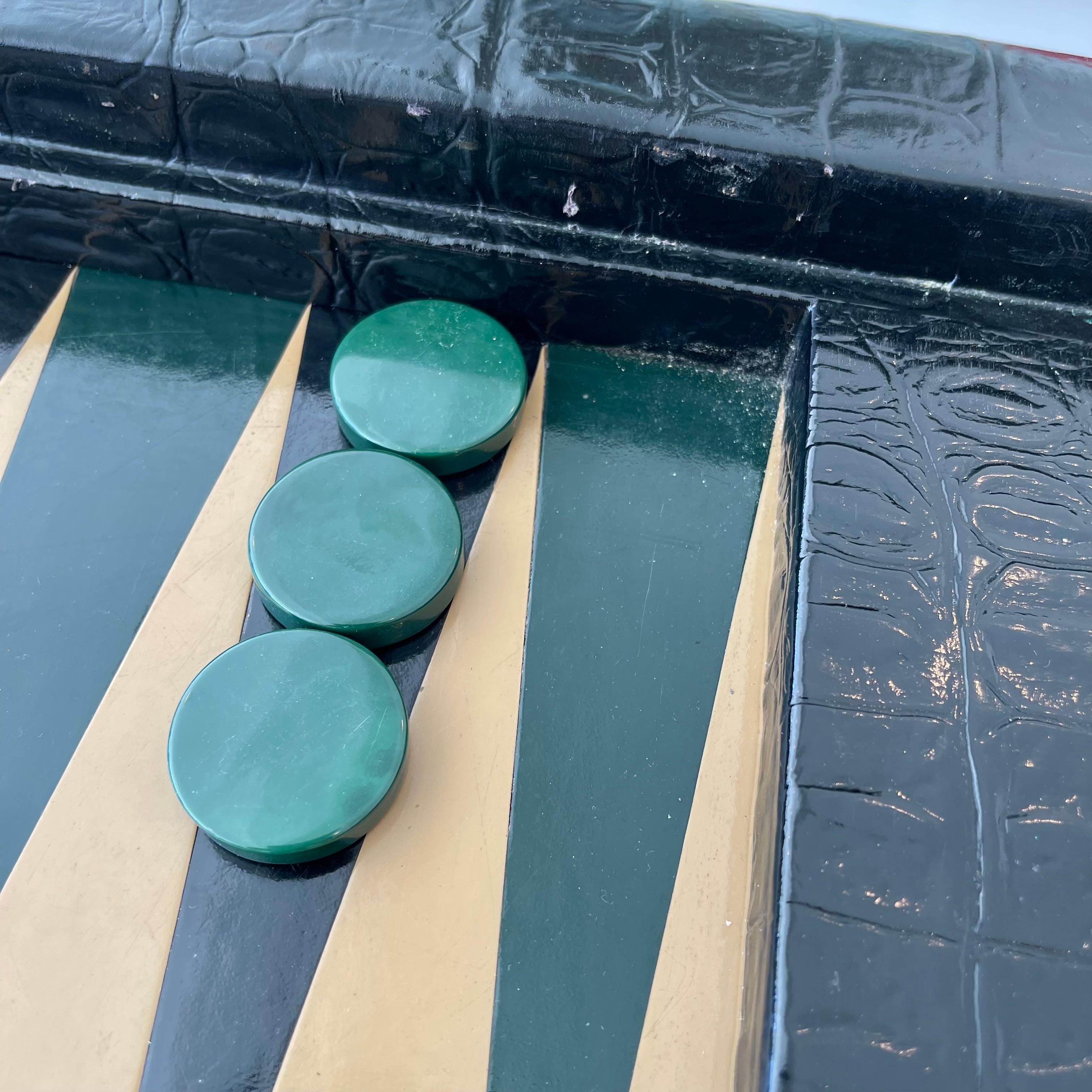 Leather and Brass Backgammon Table 13