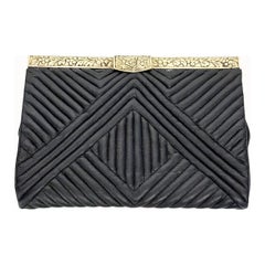 Leather and Brass Coin Purse, France, 1930s