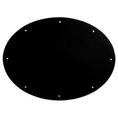 Leather and Brass Placemat Set (Set of 4) Black