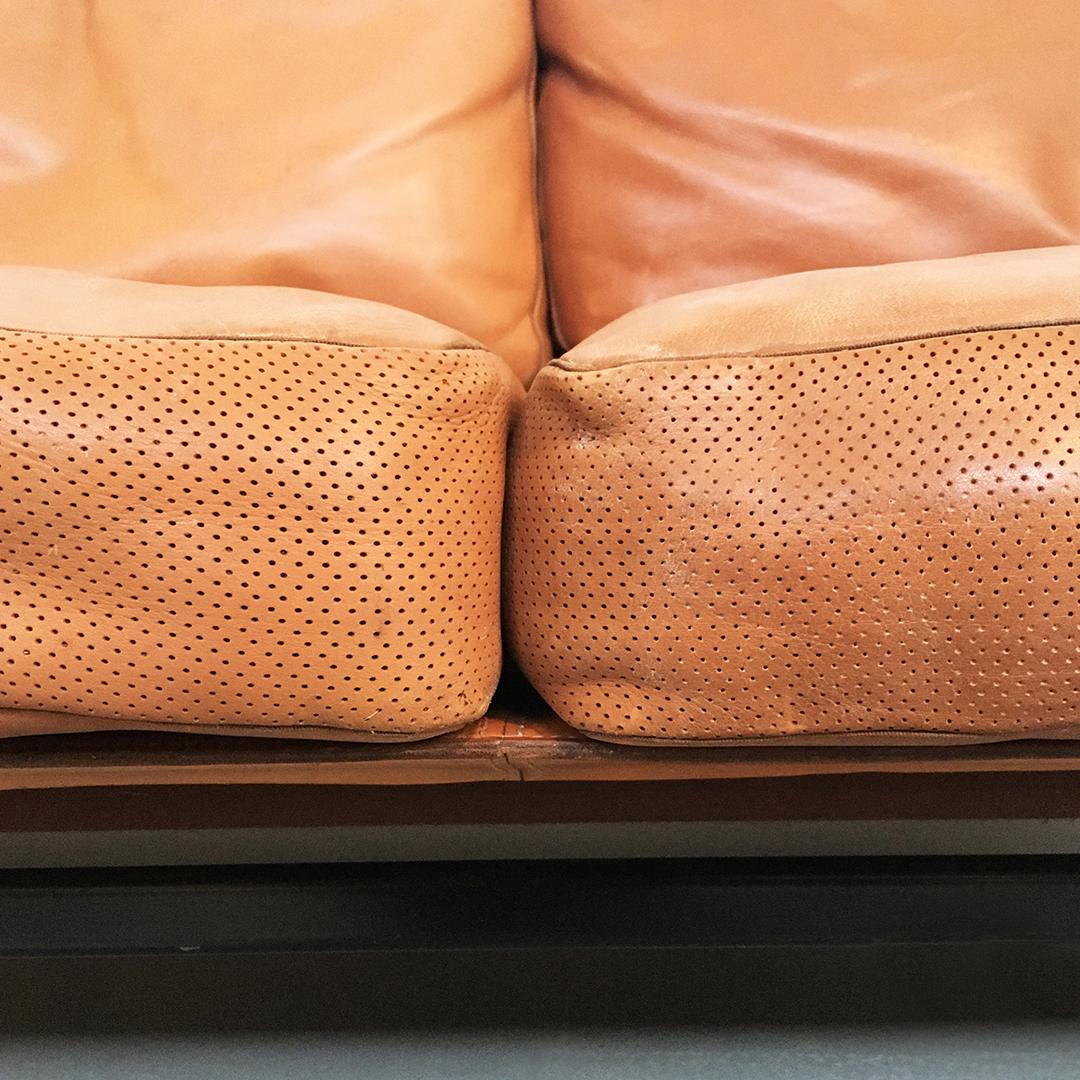 Leather and Burnished Steel Sofa Diesis by Antonio Citterio for B&B Italia, 1979 7