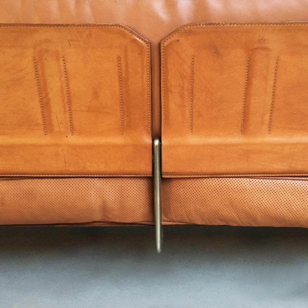 Leather and Burnished Steel Sofa Diesis by Antonio Citterio for B&B Italia, 1979 11