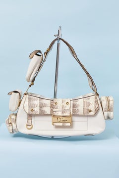Python and canvas Street Chic Colombus bag CHRISTIAN DIOR by John Galliano