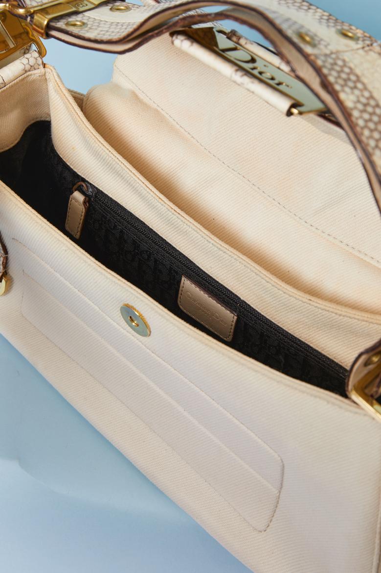 Cuir et canevas Street Chic Colombus sac CHRISTIAN DIOR by John Galliano for Christian Dior en vente 3