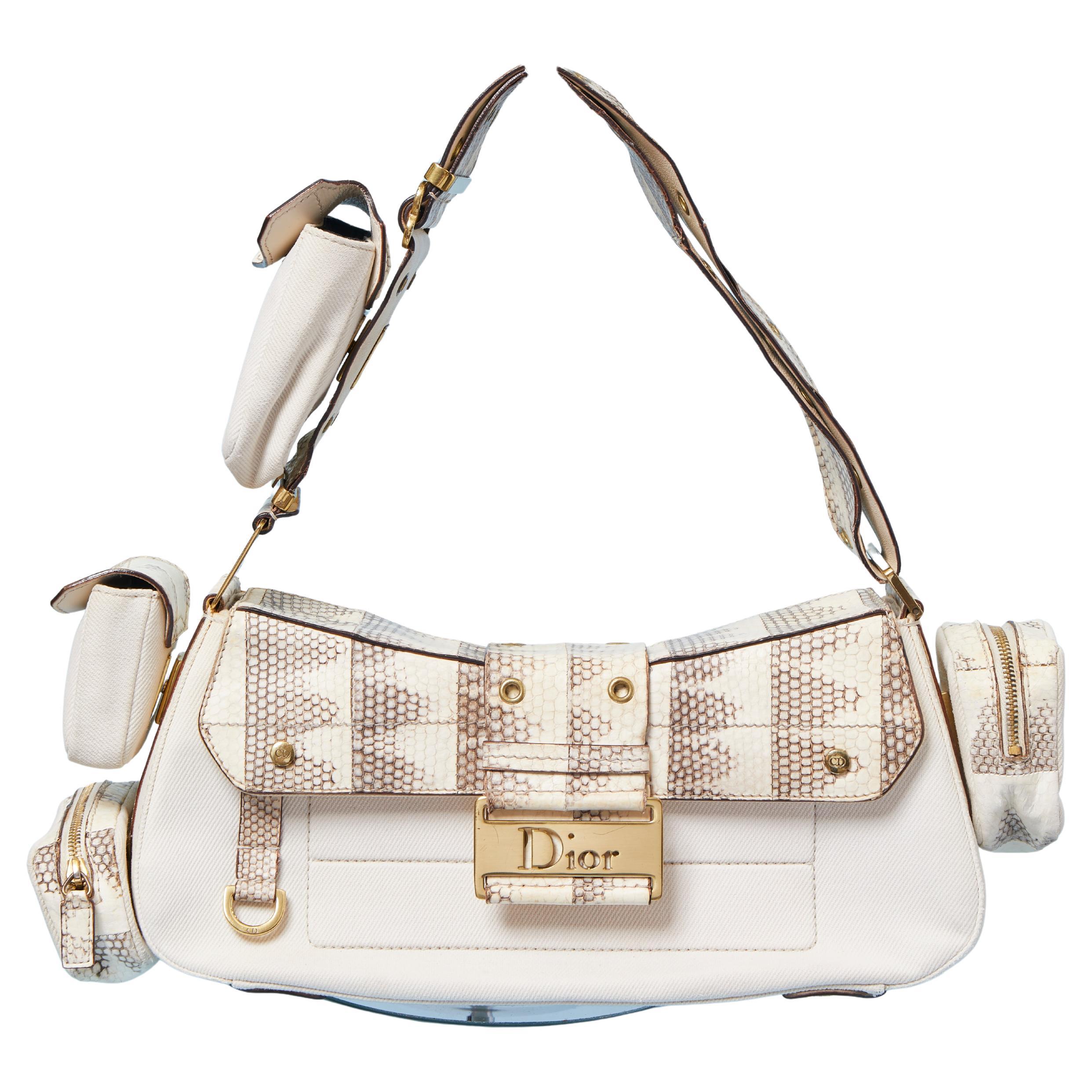 Cuir et canevas Street Chic Colombus sac CHRISTIAN DIOR by John Galliano for Christian Dior