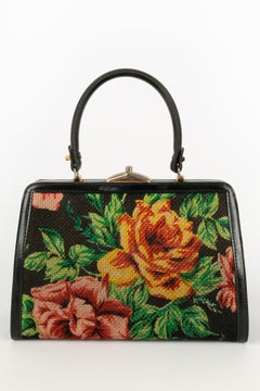 Leather and canvas bag