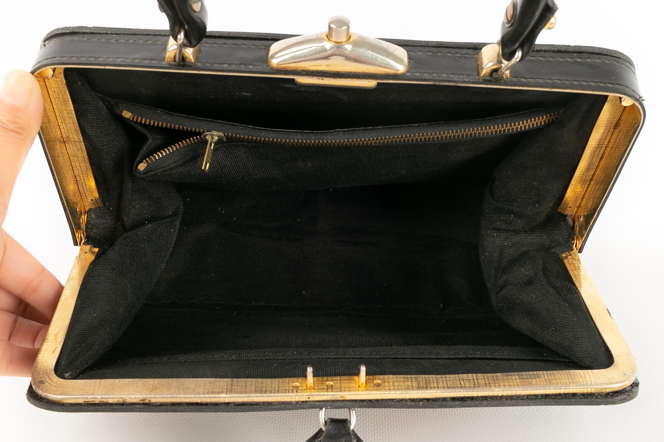 Leather and canvas bag For Sale 1