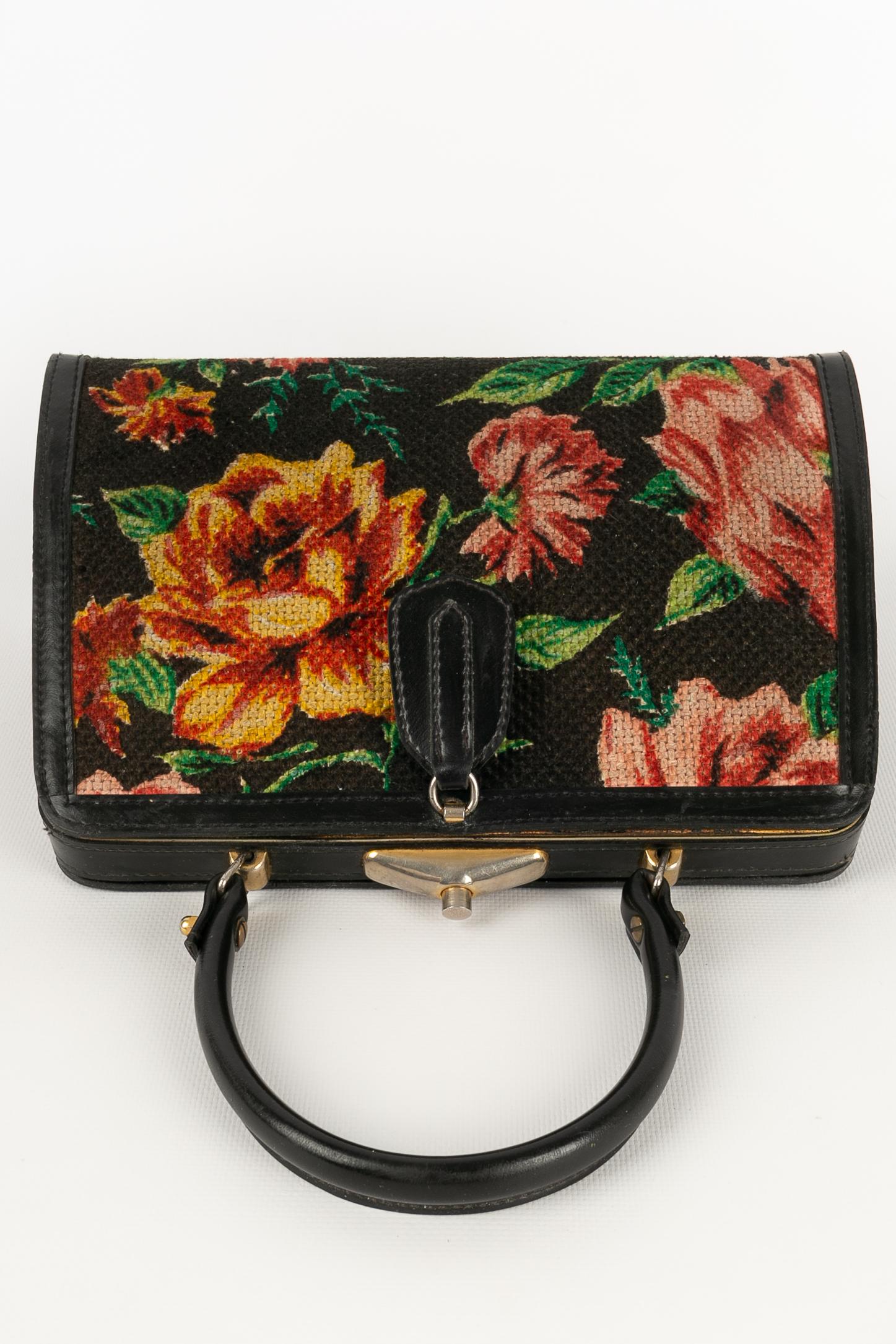 Leather and canvas bag For Sale 3