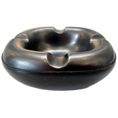 Leather and Ceramic Ashtray by Longchamp