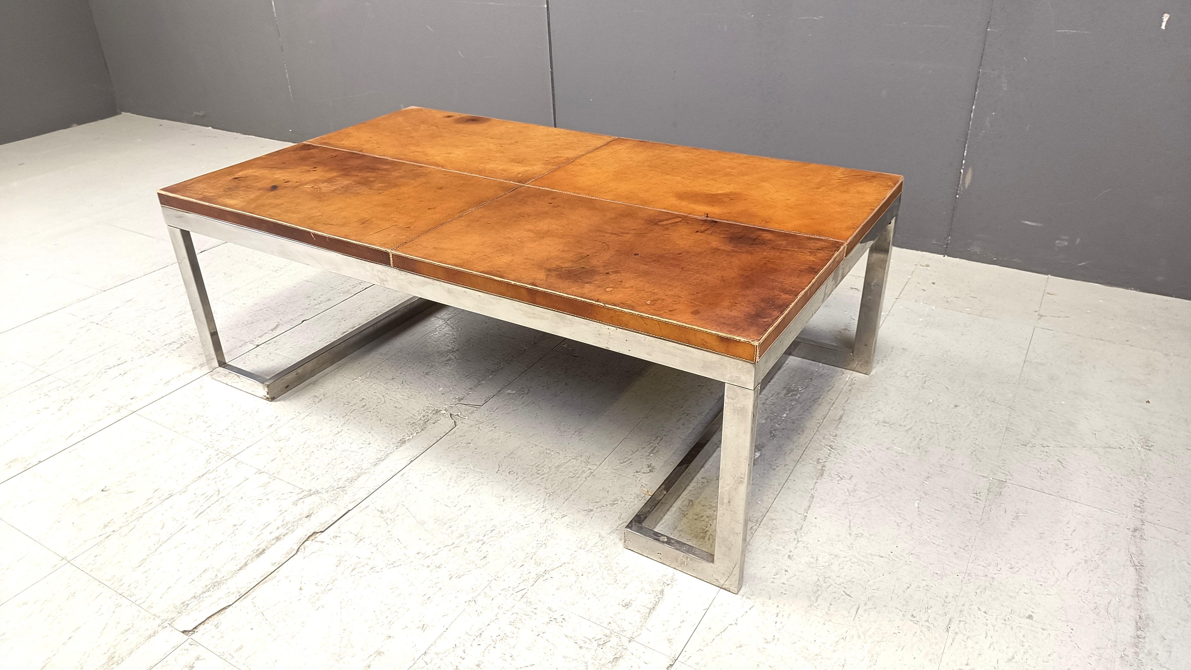 Table basse chromée des années 1970 en vente 3