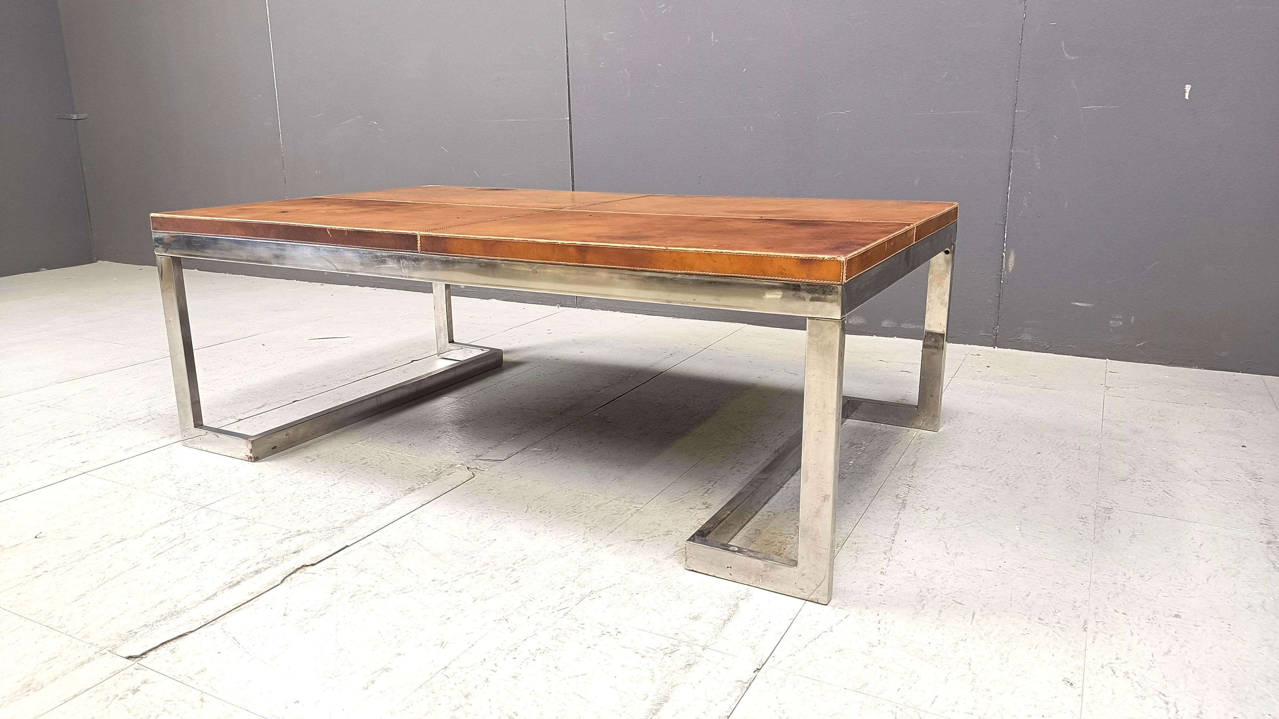 Table basse chromée des années 1970 en vente 4