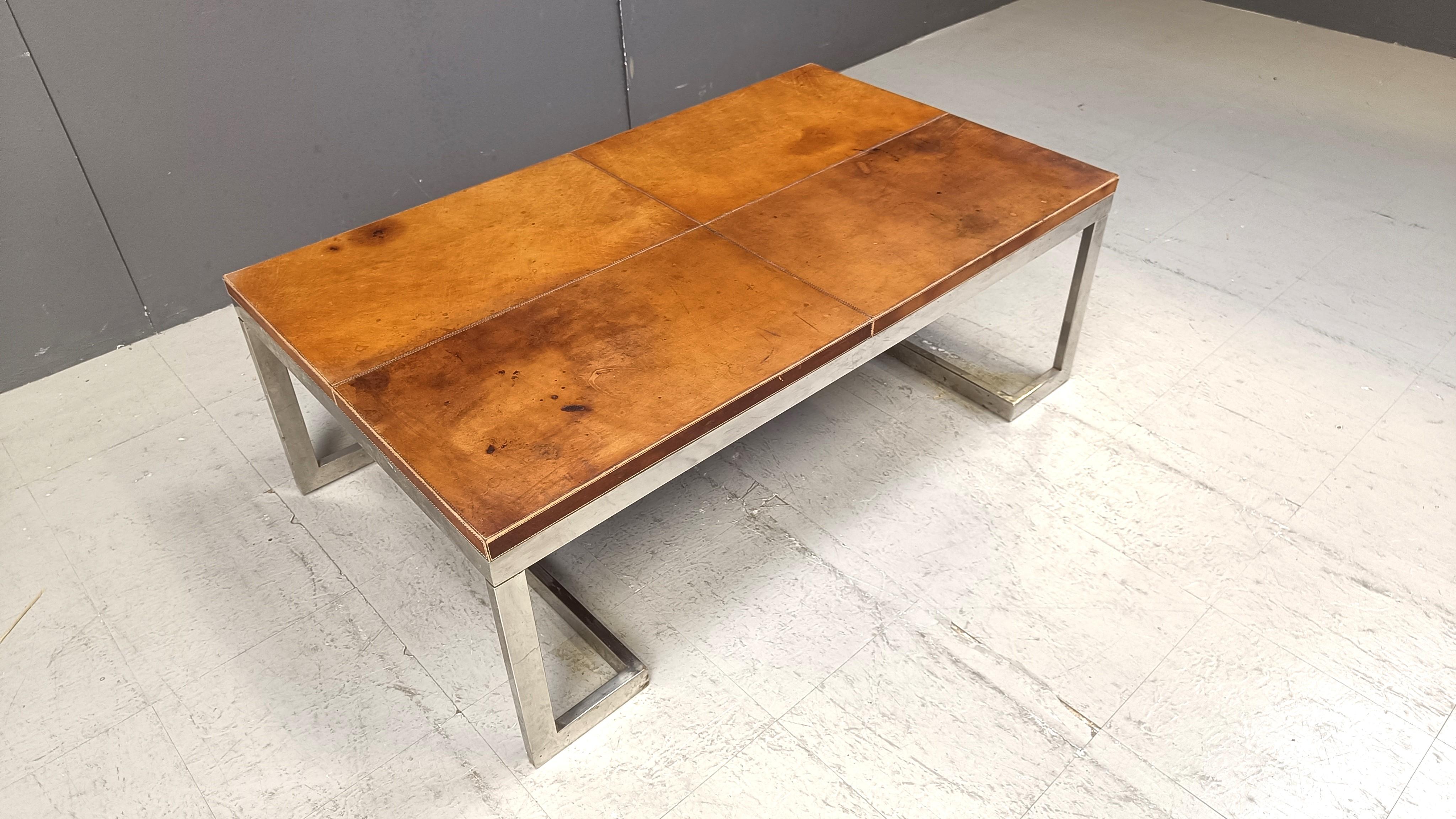 Table basse chromée des années 1970 en vente 1